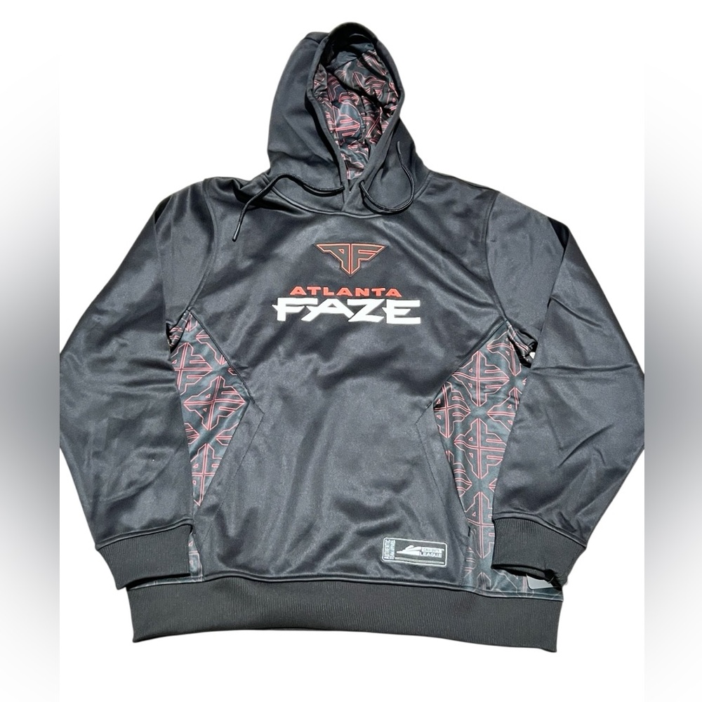 FAZE CLAN Gaming Red Camo Black Sweatshirt Pullover Hoodie Men's‎ Size Medium